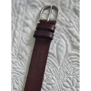 GH Bass Leather Belt Size 30" Medium Dark Brown
